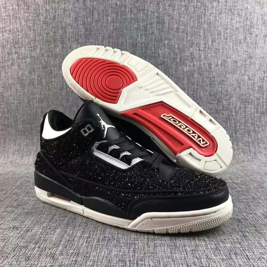 Air Jordan 3 Flyknit Black White Red Shoes